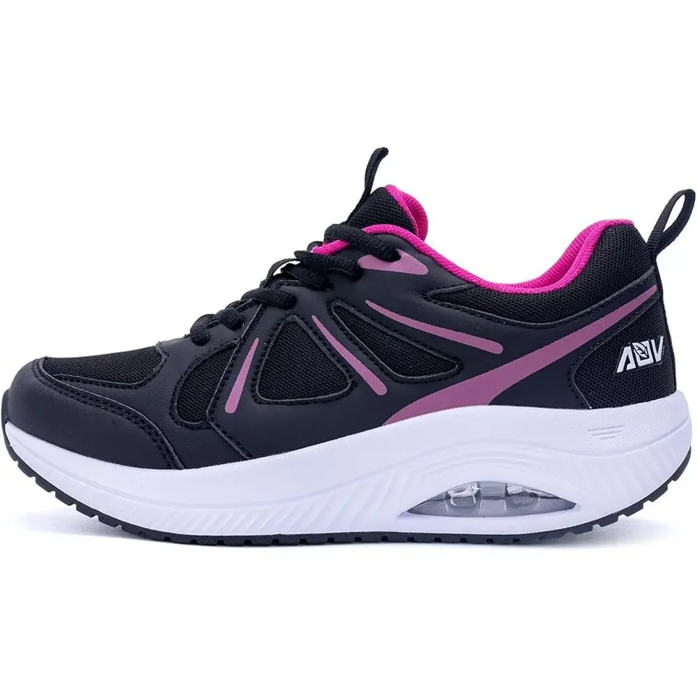 AOV Womens Size 8 Pink Black Mesh Arch Support Orthotic Plantar Fasciitis Shoes